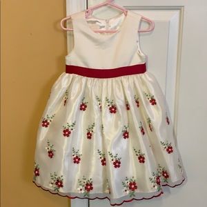 American Princess Ivory-Burgundy dress
